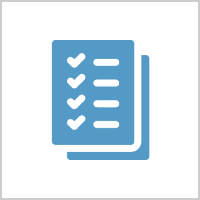 Checklist icon with blue background