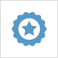 Award symbol with central star design