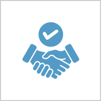 Agreement symbol with check mark