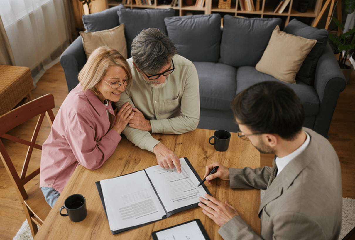 Couple meeting with financial advisor